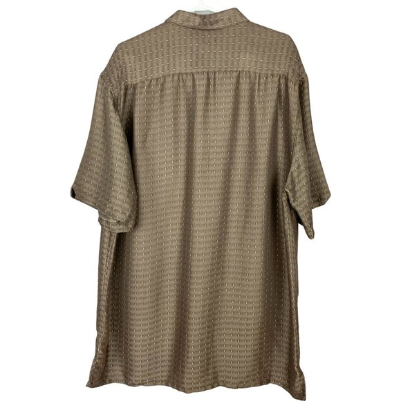 2/$25 - PRONTO UOMO Brown Soft Short Sleeve Buttoned Shirt - Picture 5 of 7